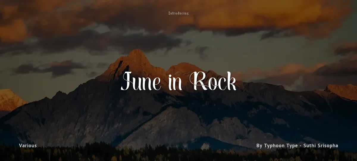 June in Rock font preview