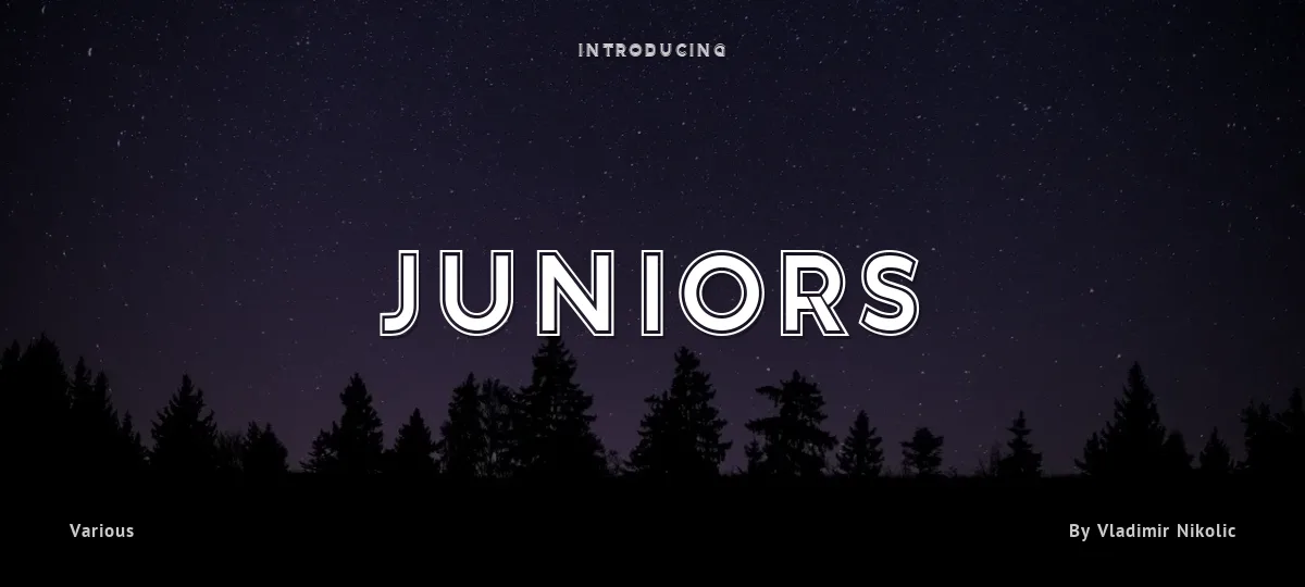 Juniors font preview