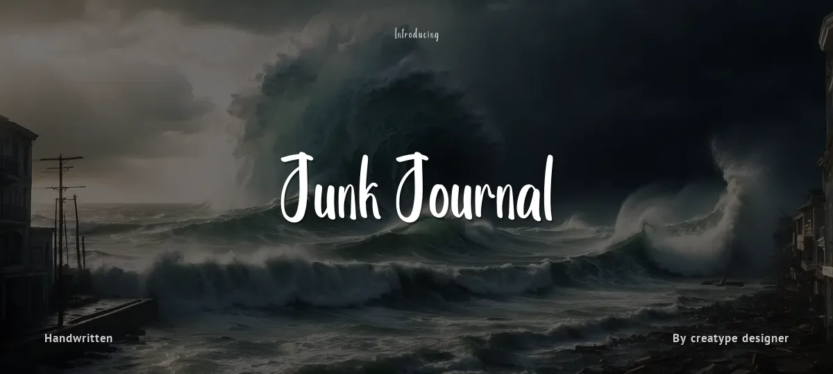 Junk Journal font preview