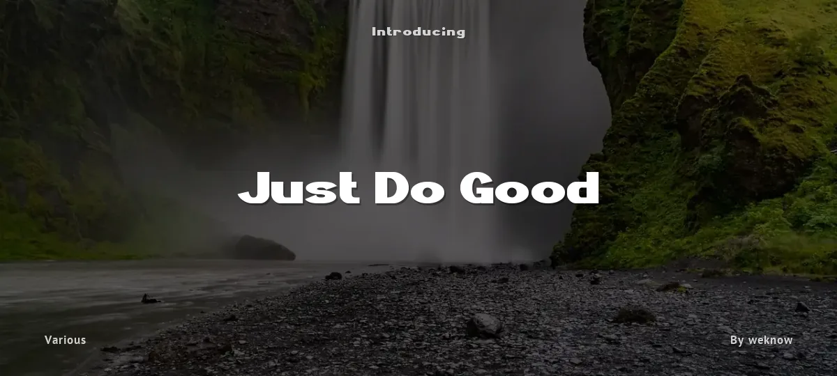 Just Do Good font preview