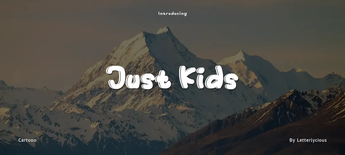 Just Kids font preview