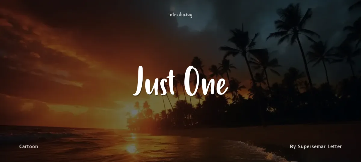 Just One font preview