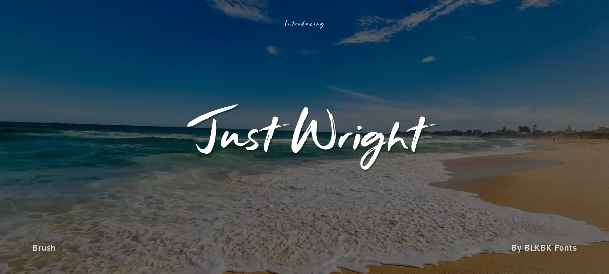 Just Wright font preview