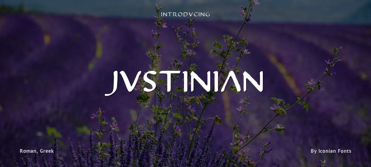 Justinian font preview