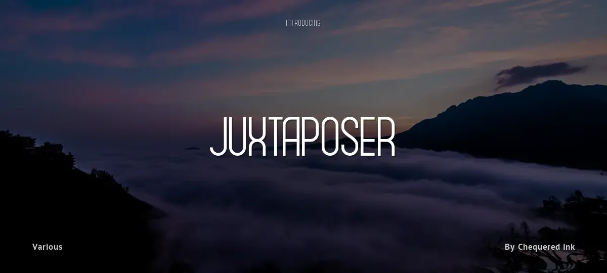 Juxtaposer font preview