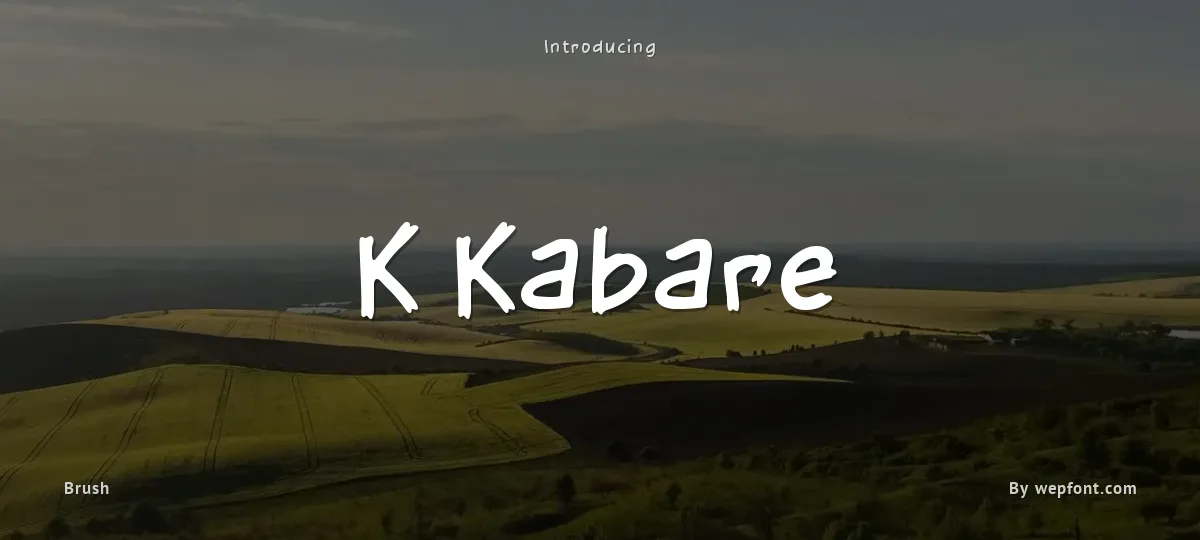 K Kabare font preview