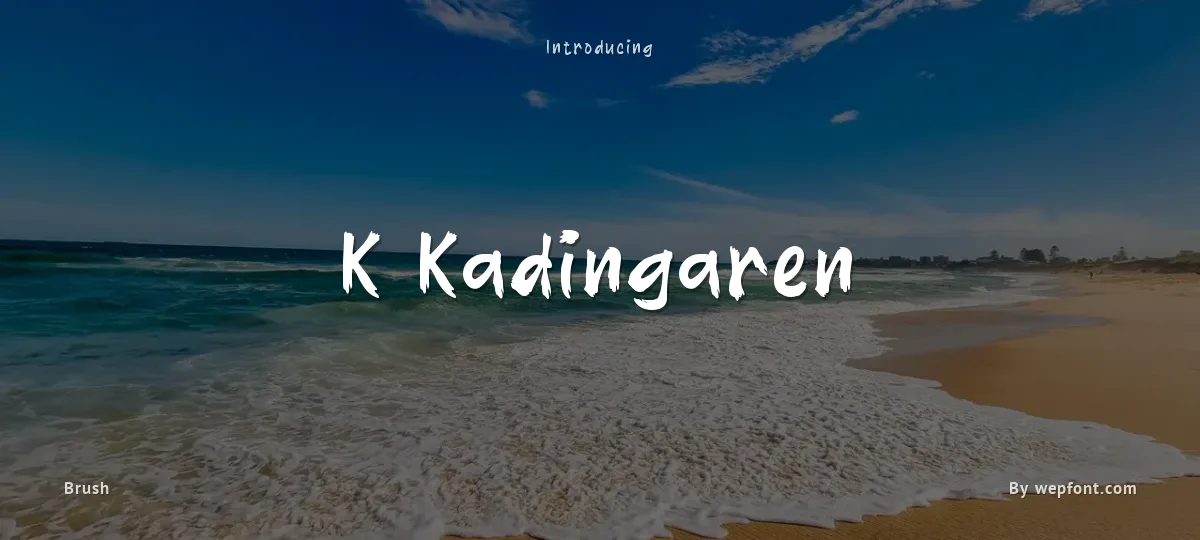 K Kadingaren font preview