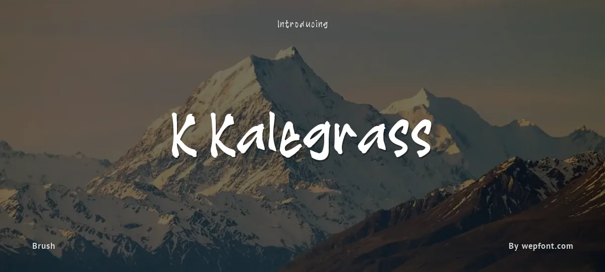 K Kalegrass font preview
