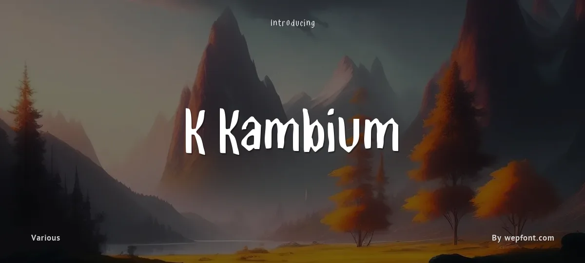 K Kambium font preview