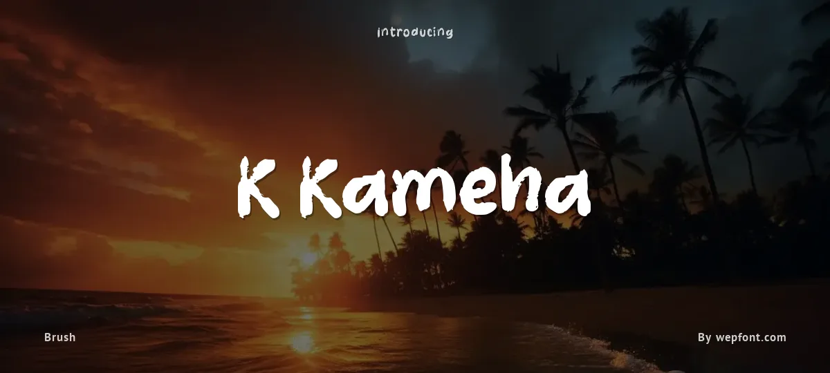 K Kameha font preview