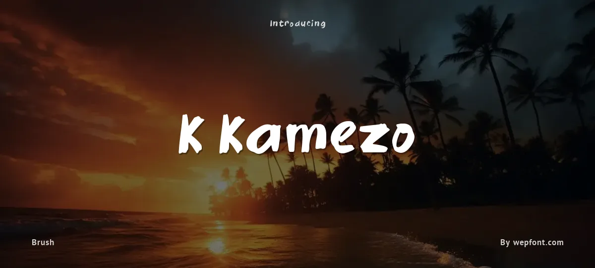 K Kamezo font preview