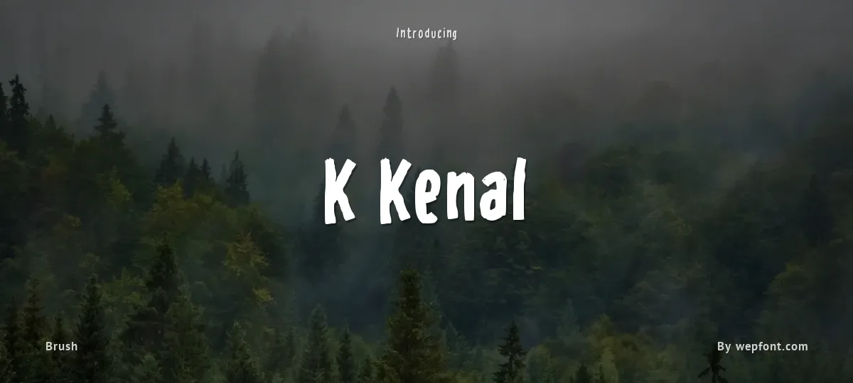 K Kenal font preview