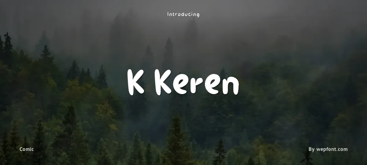 K Keren font preview