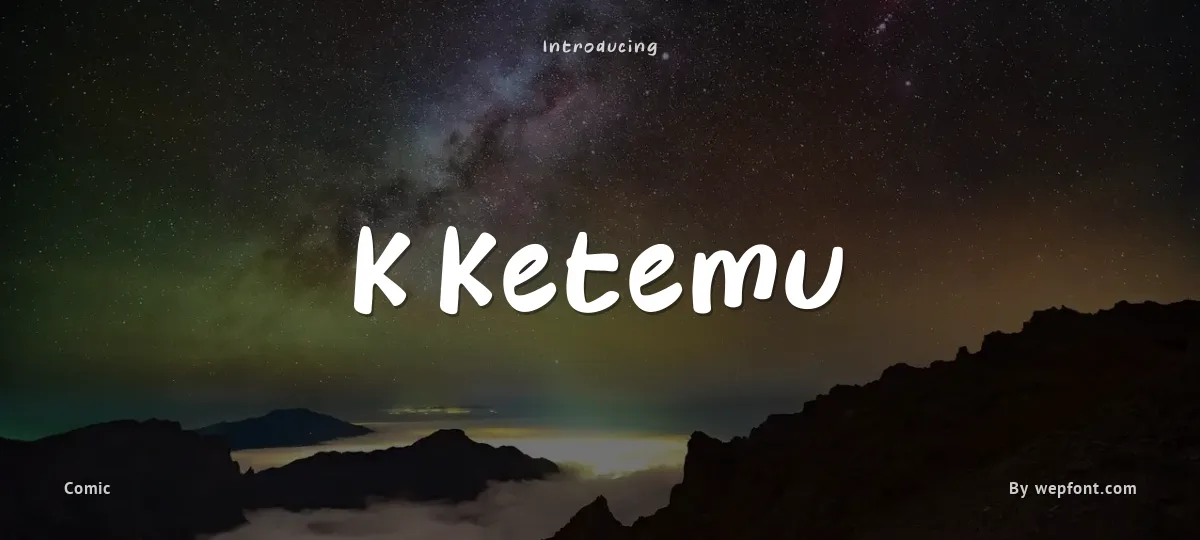 K Ketemu font preview