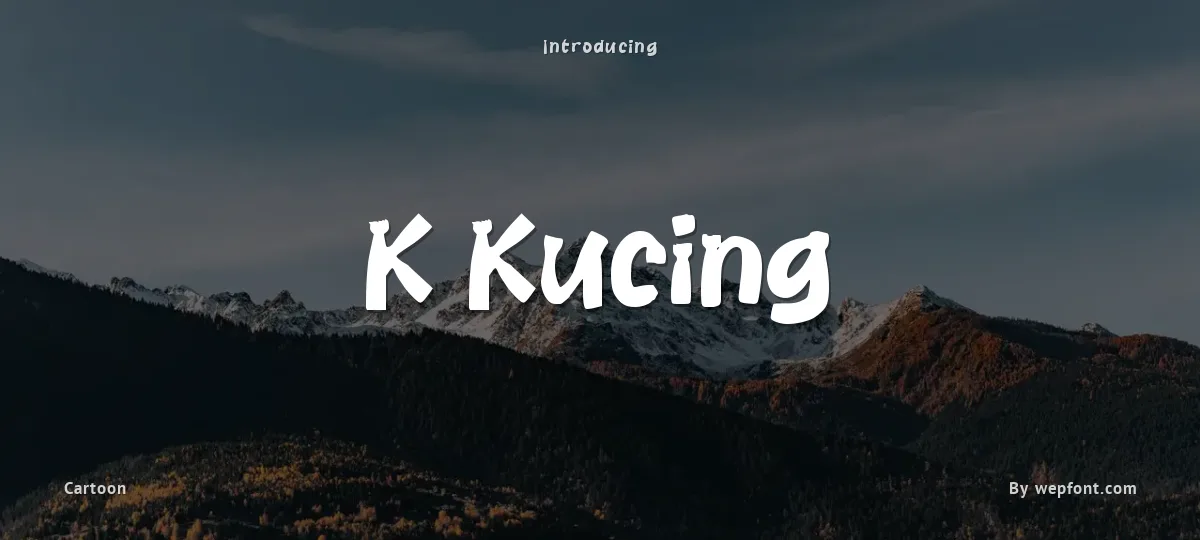 K Kucing font preview