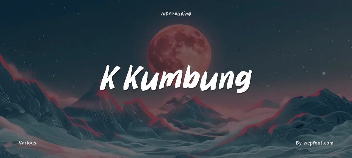 K Kumbung font preview