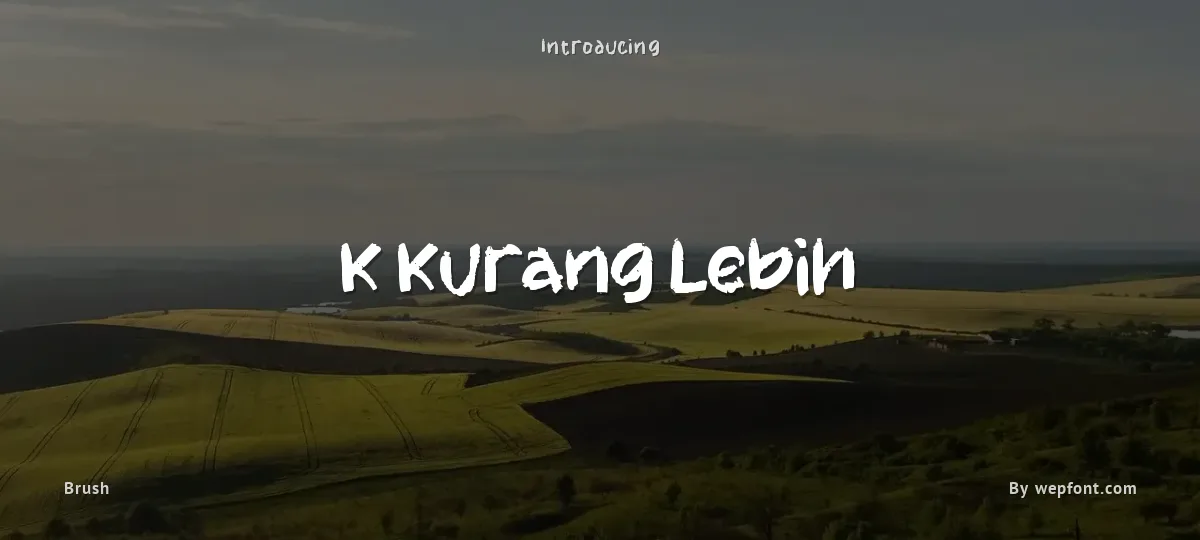 K Kurang Lebih font preview