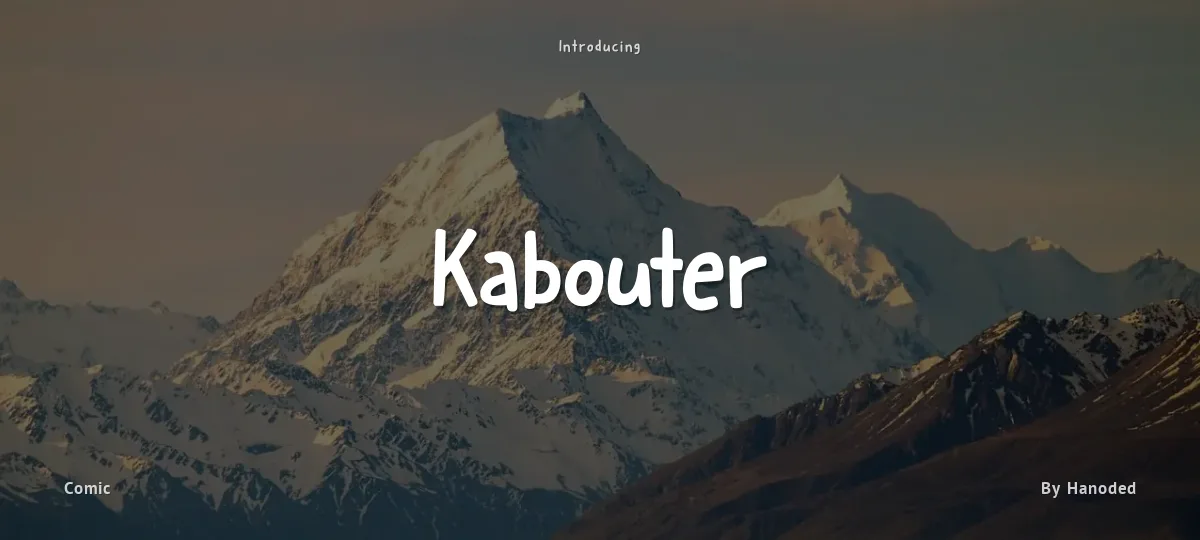Kabouter font preview