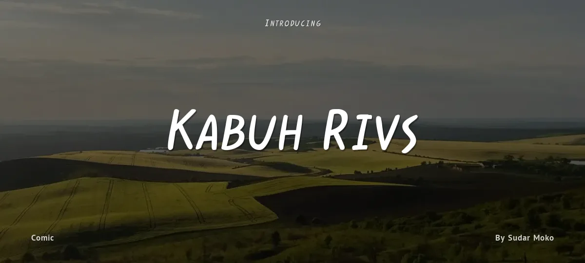 Kabuh Rivs font preview
