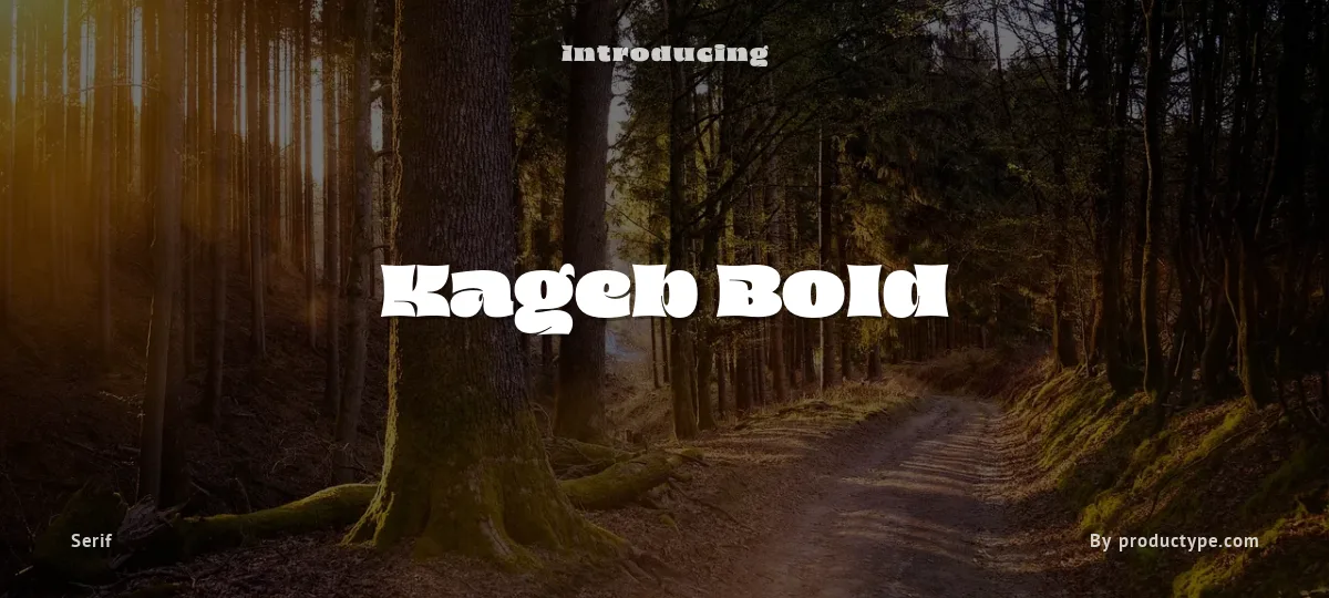 Kageb Bold font preview