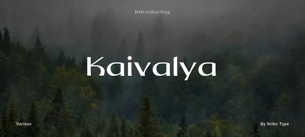 Kaivalya font preview