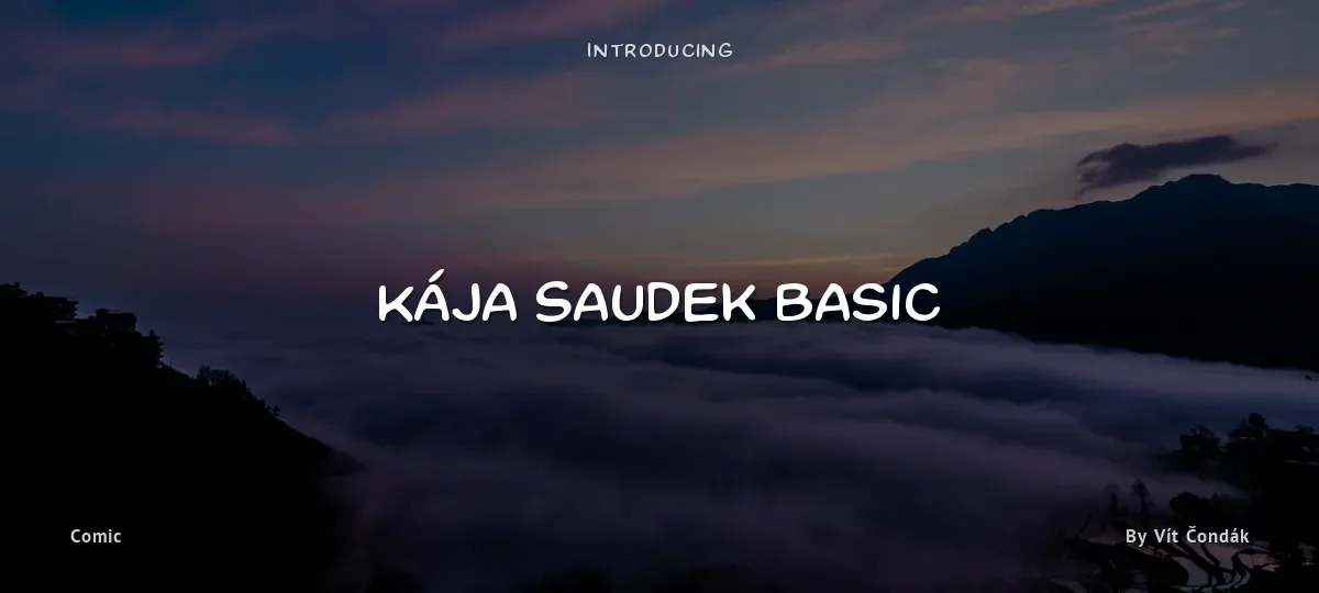 Kája Saudek Basic font preview