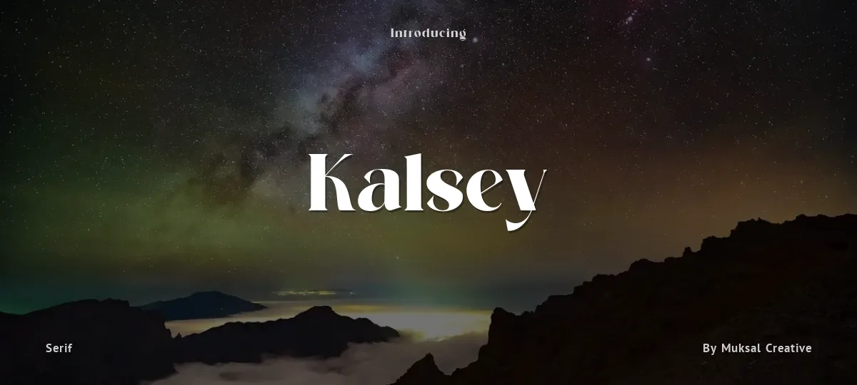 Kalsey font preview