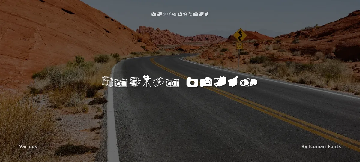Kamera Dings font preview