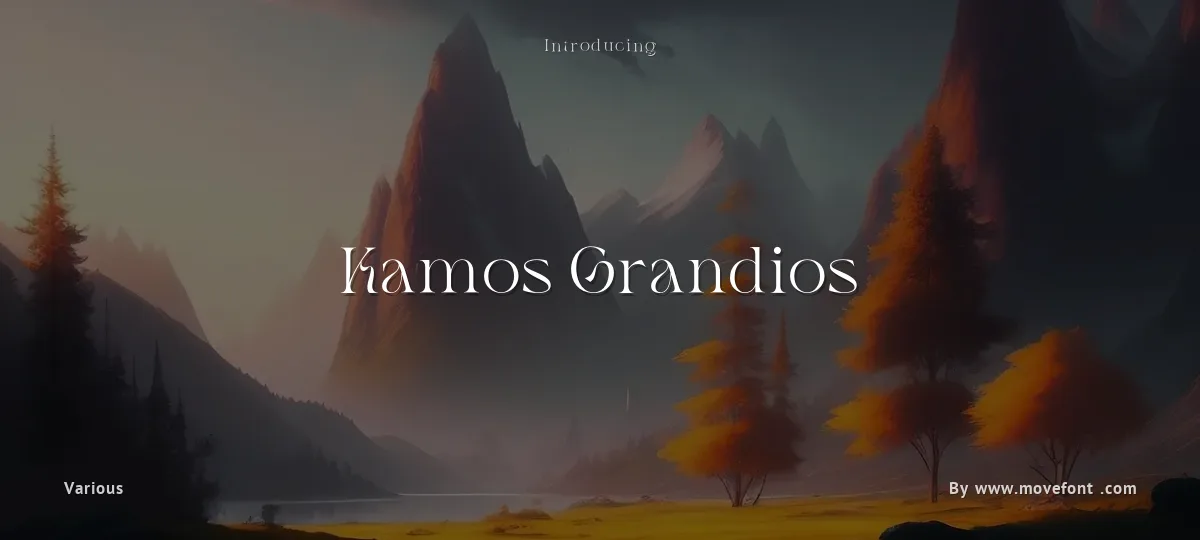 Kamos Grandios font preview