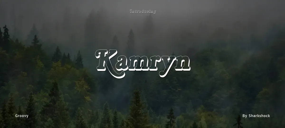 Kamryn font preview