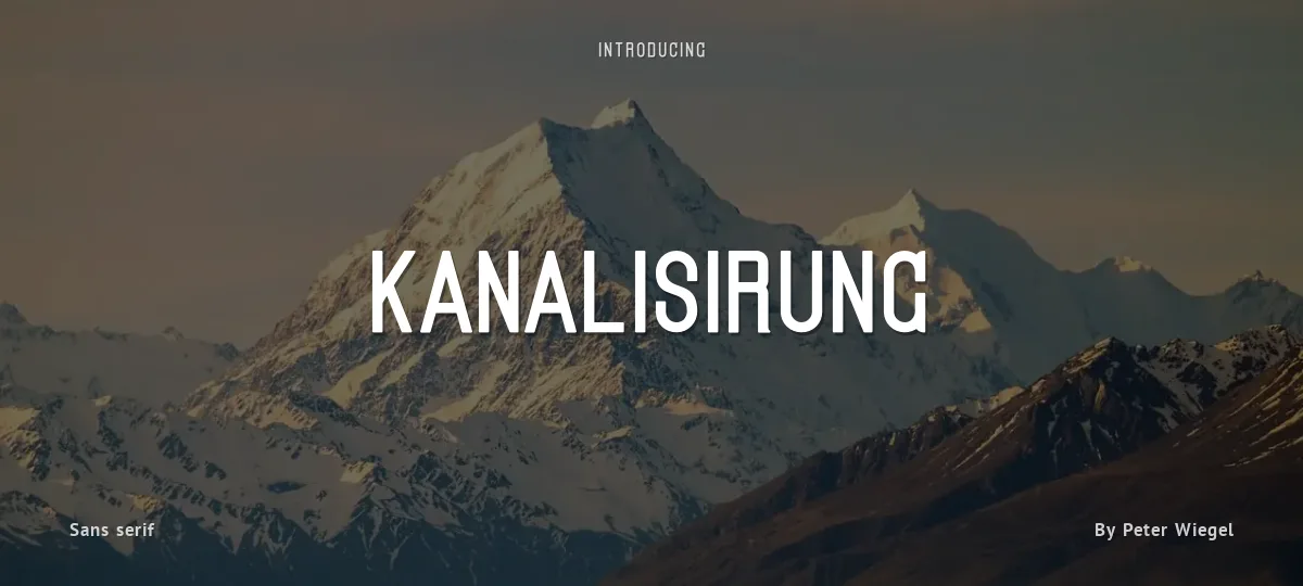 Kanalisirung font preview