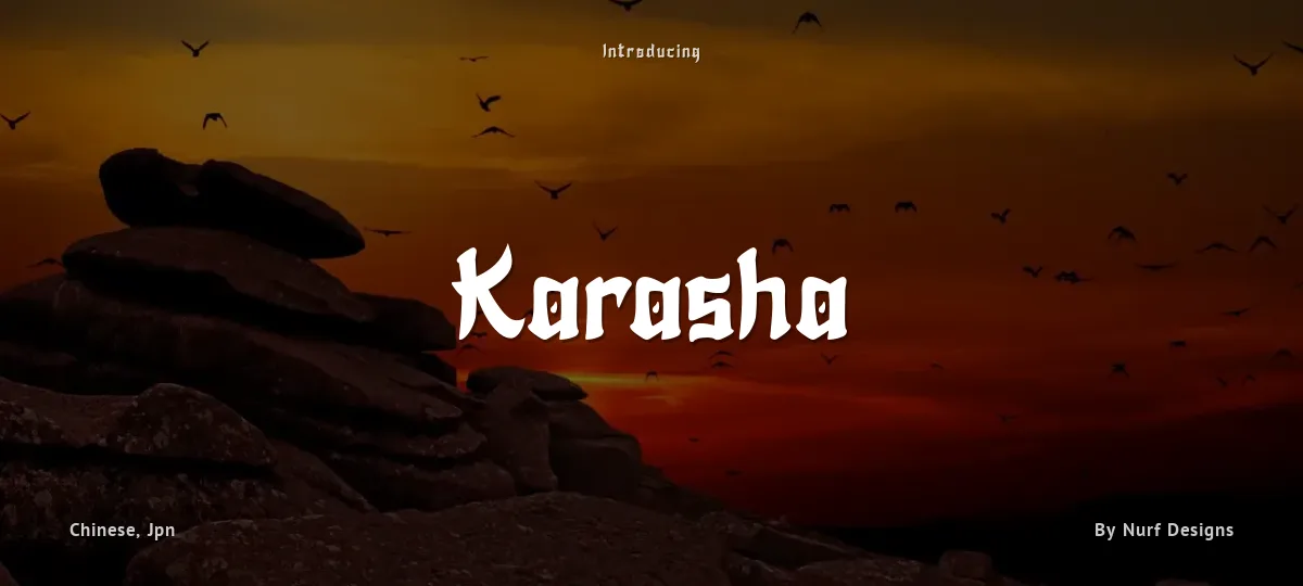 Karasha font preview