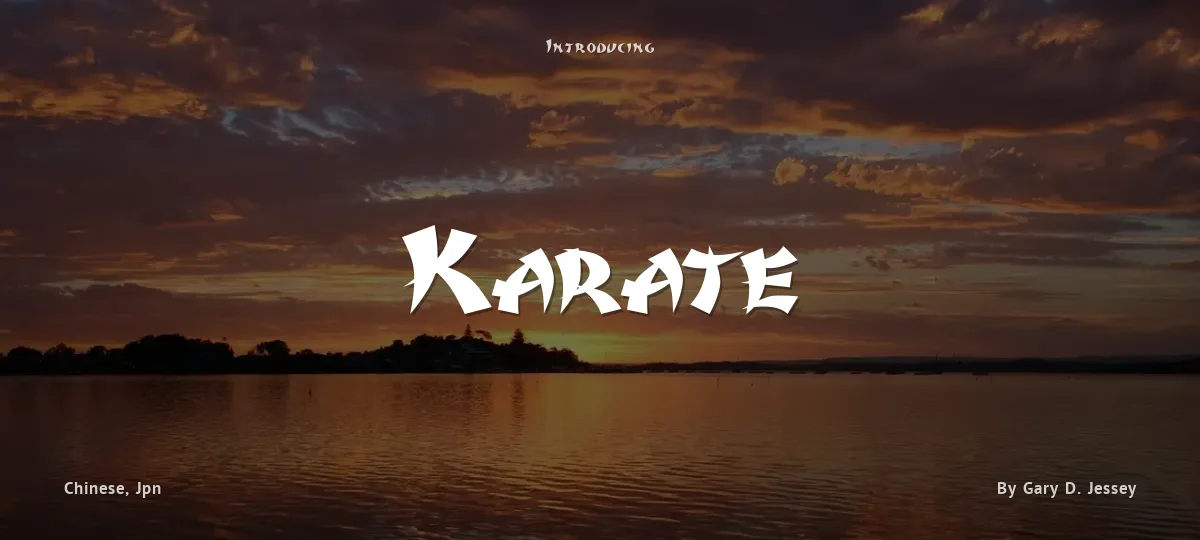 Karate font preview