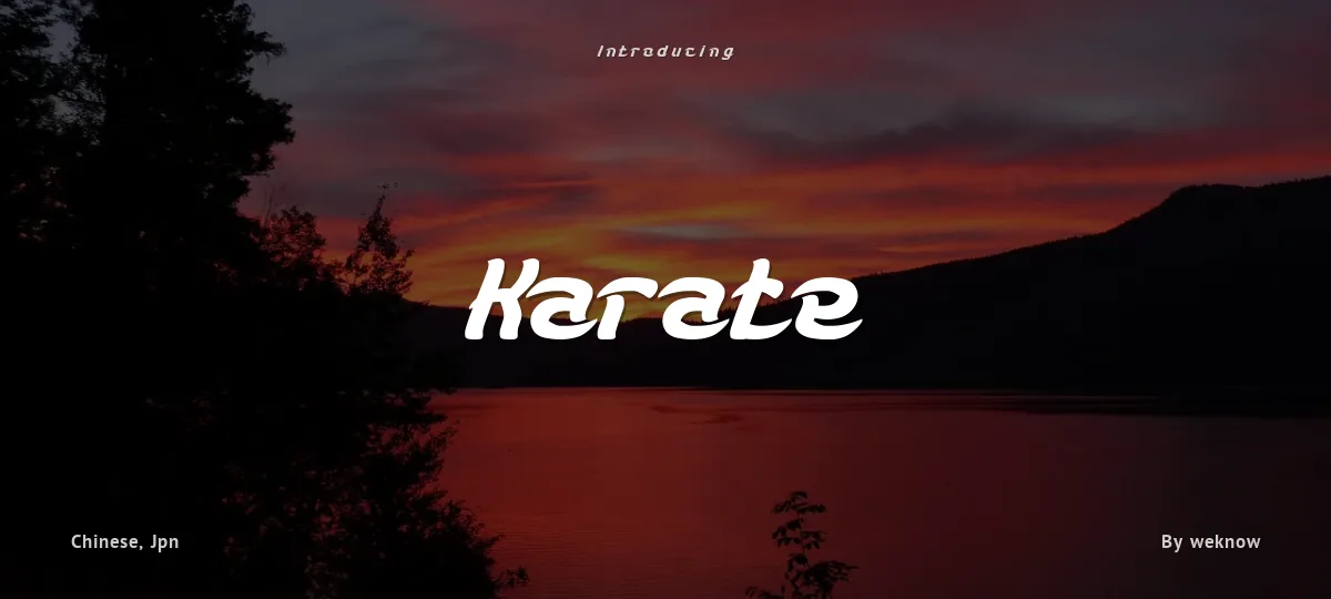 Karate font preview