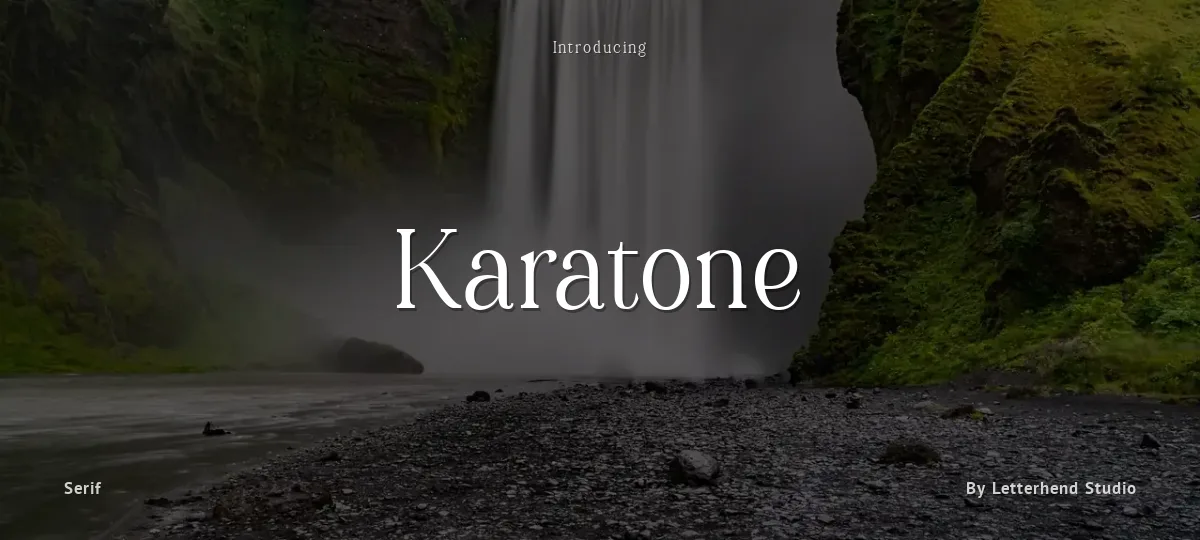 Karatone font preview