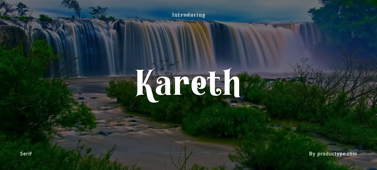 Kareth font preview