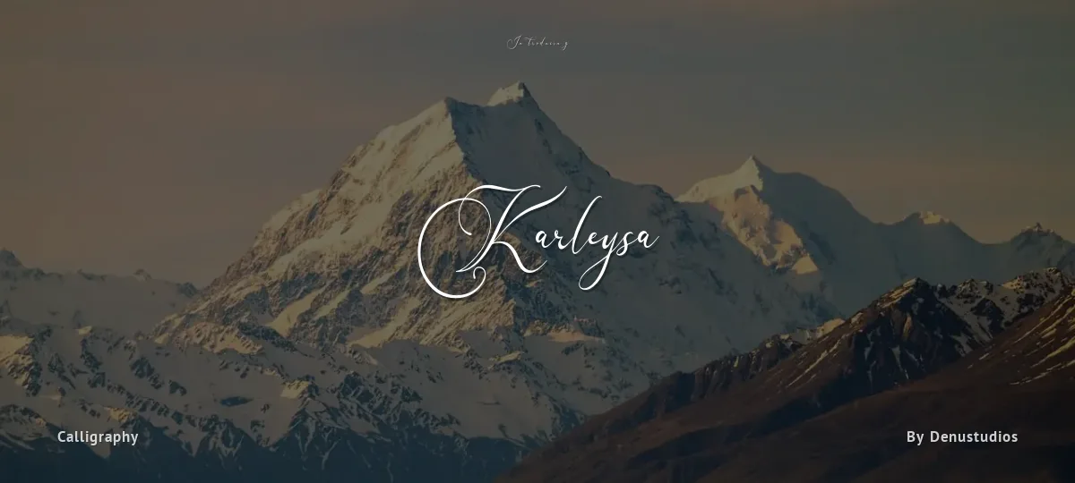 Karleysa font preview