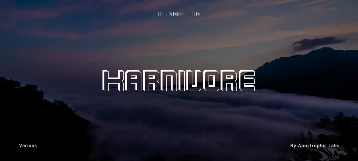 Karnivore font preview