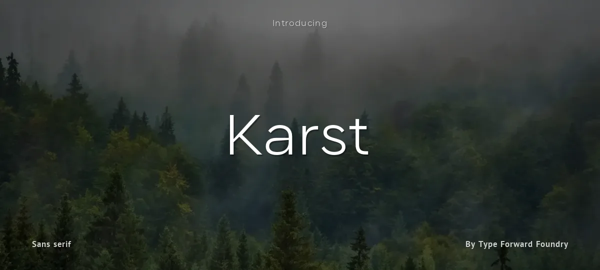 Karst font preview