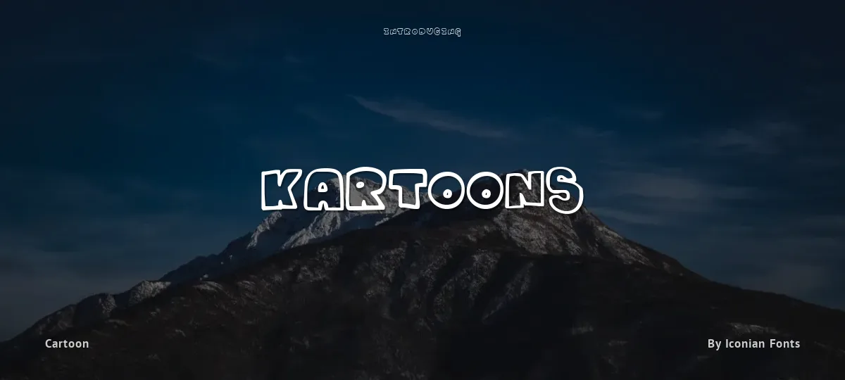 Kartoons font preview