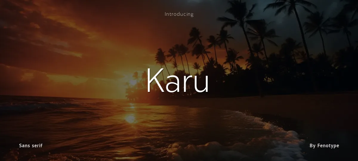 Karu font preview
