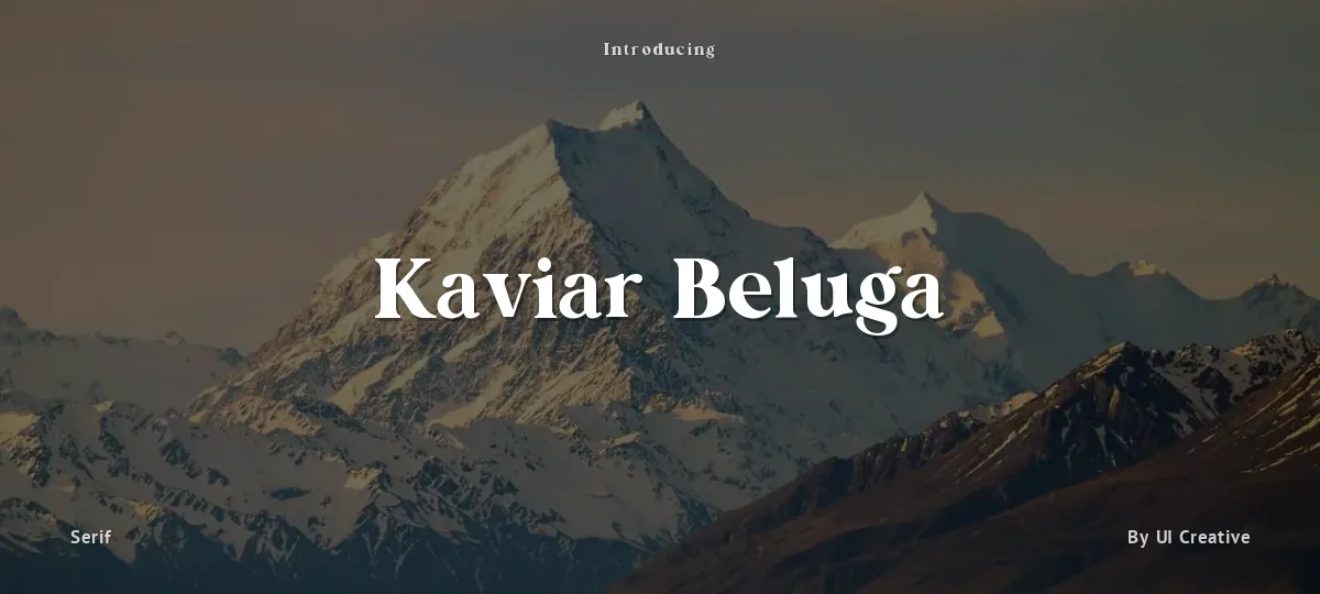 Kaviar Beluga font preview