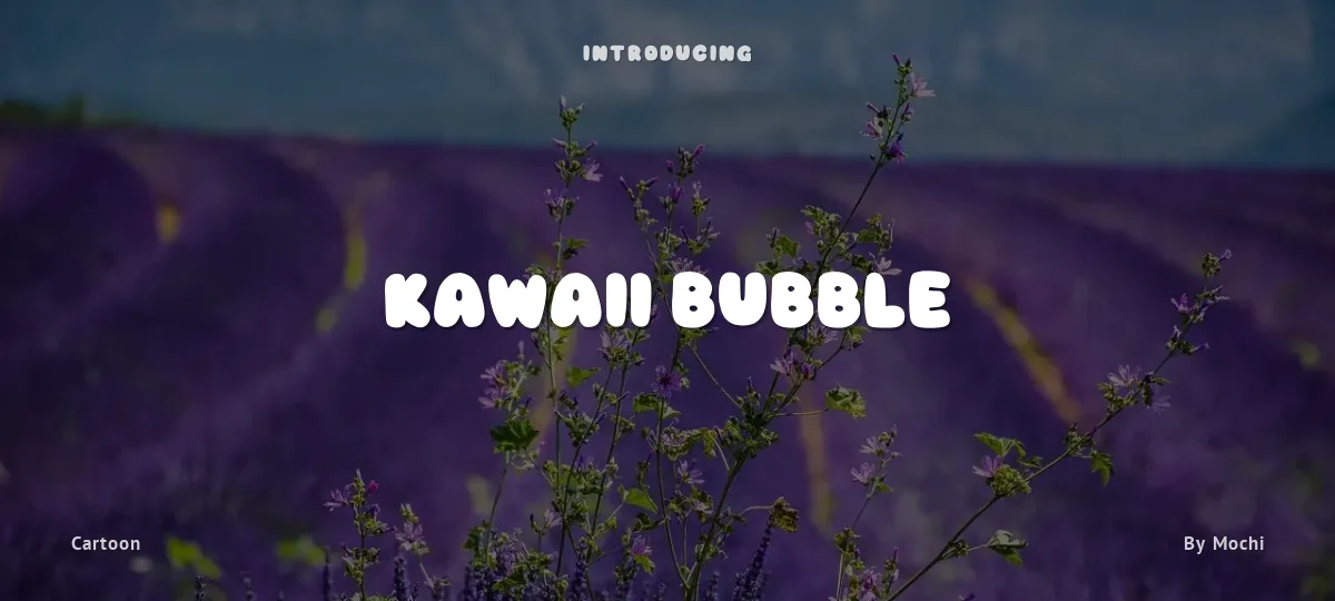 Kawaii Bubble font preview