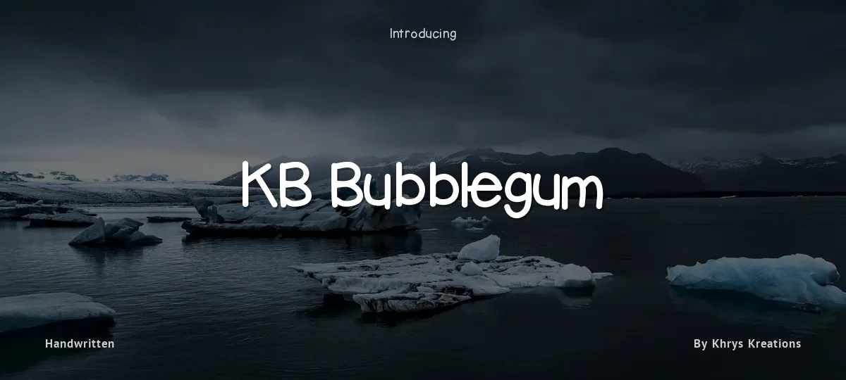 KB Bubblegum font preview