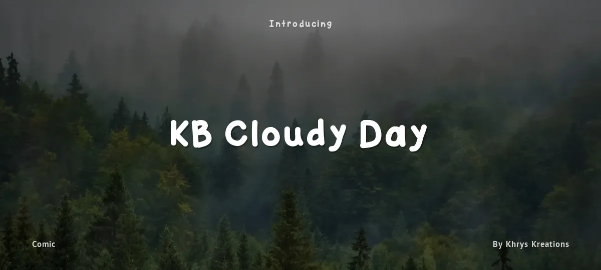 KB Cloudy Day font preview