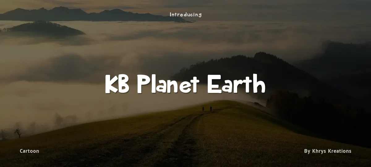 KB Planet Earth font preview