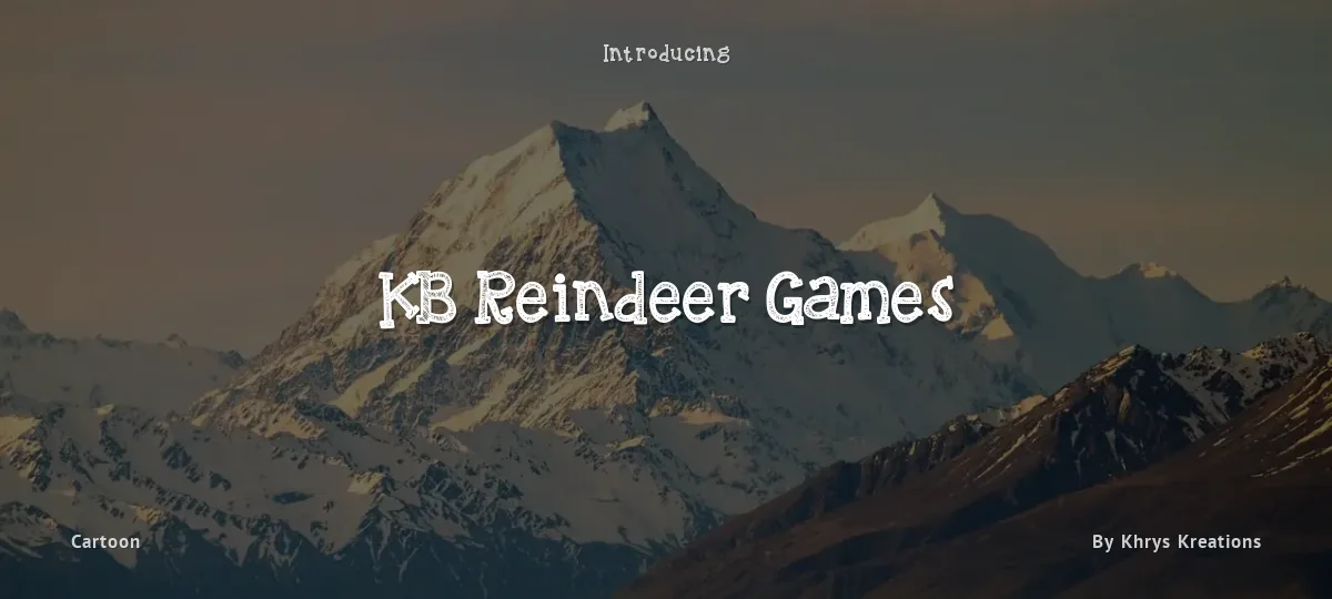 KB Reindeer Games font preview