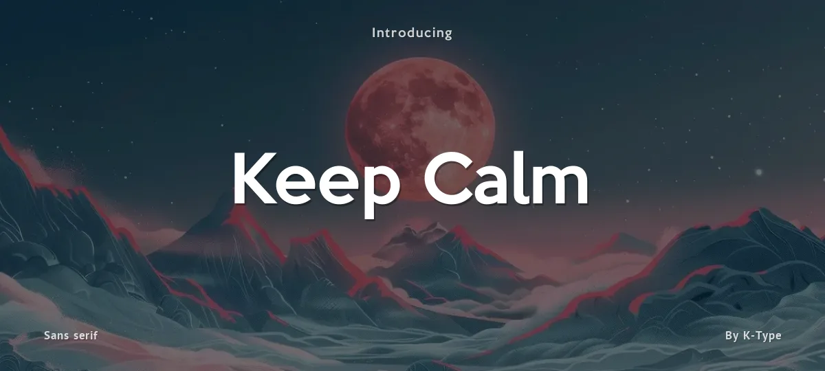 Keep Calm font preview