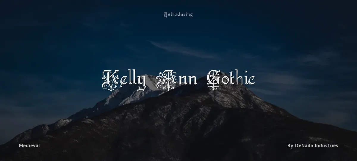 Kelly Ann Gothic font preview