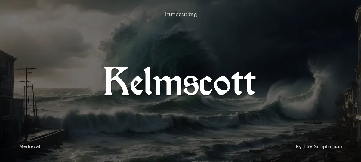 Kelmscott font preview